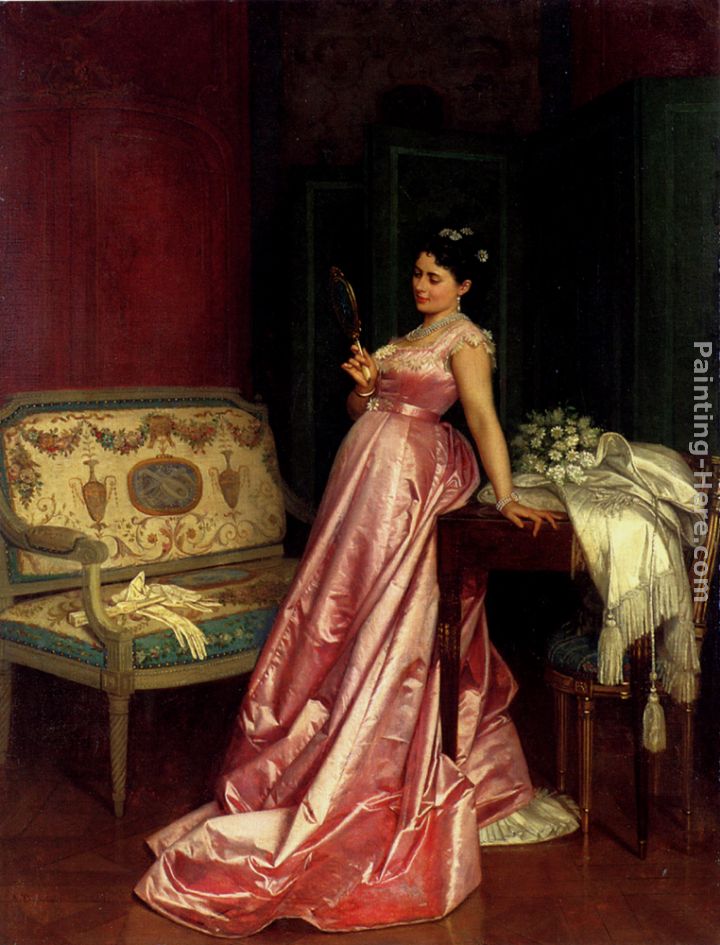 The Admiring Glance painting - Auguste Toulmouche The Admiring Glance art painting